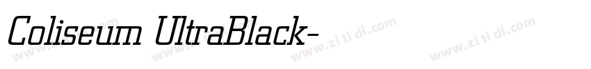 Coliseum UltraBlack字体转换